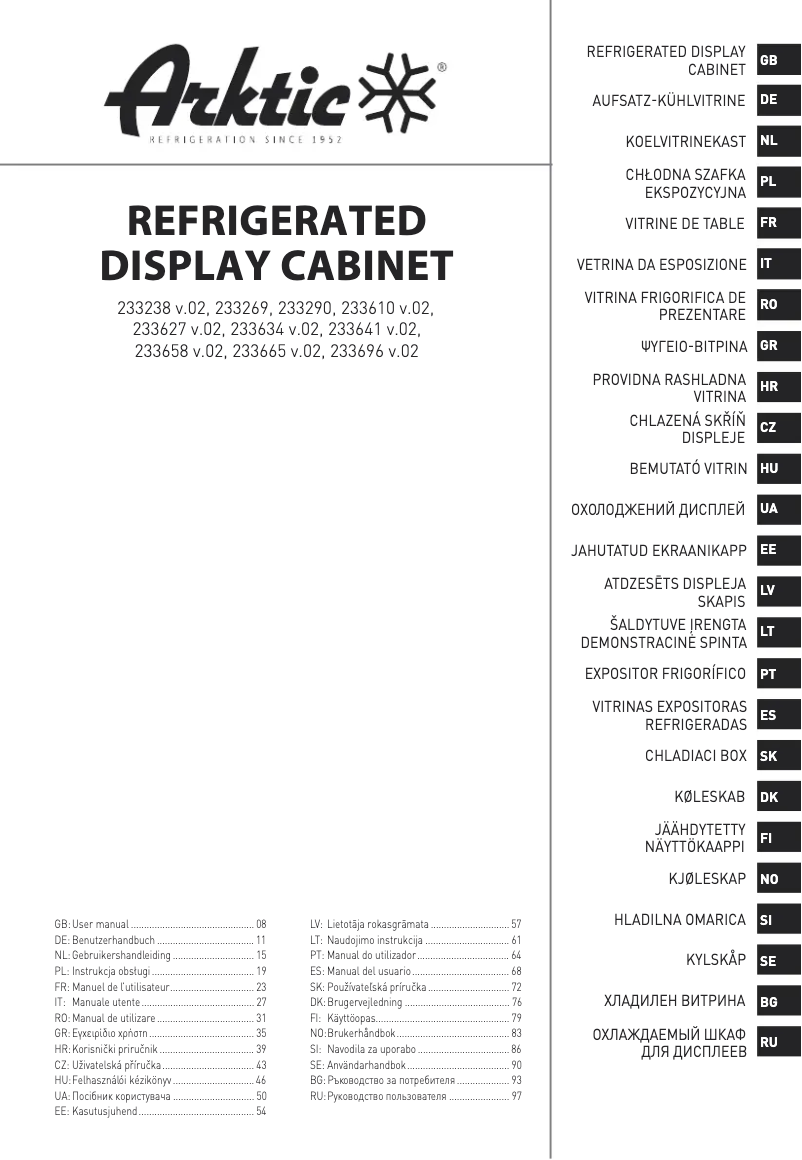 Page 1 de la notice Manuel utilisateur Arktic 233627