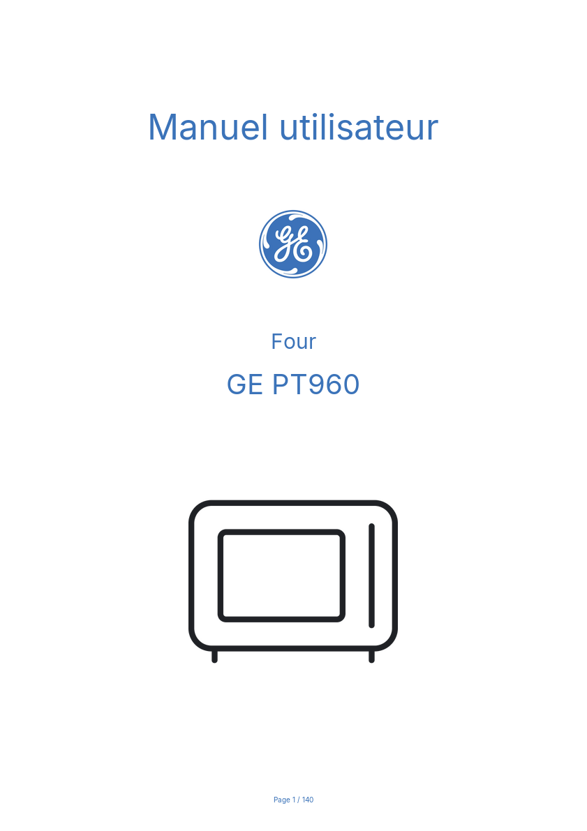 Image de la première page du manuel de l'appareil PT960
