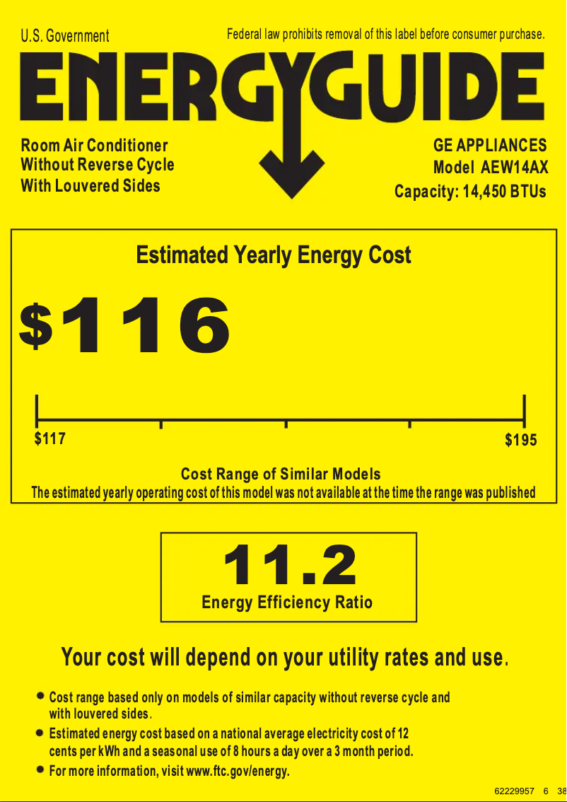 Image de la première page du manuel de l'appareil AEW14AX