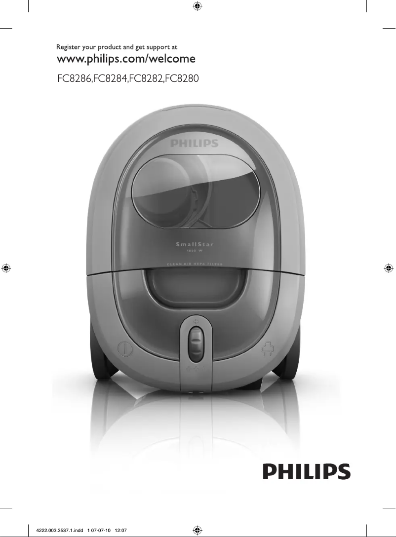 Page 1 de la notice Manuel utilisateur Philips SmallStar FC8282