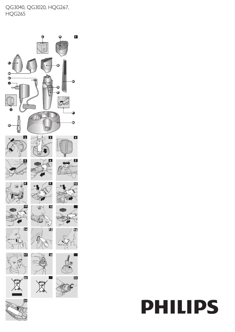 Imagen de la primera página del manual del dispositivo Multigroom QG3030