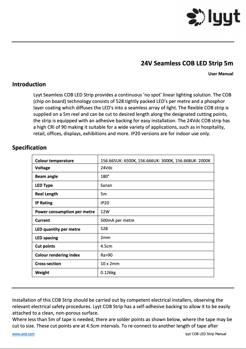 Page n°1 - Manuel utilisateur LYYT AL1-S1606