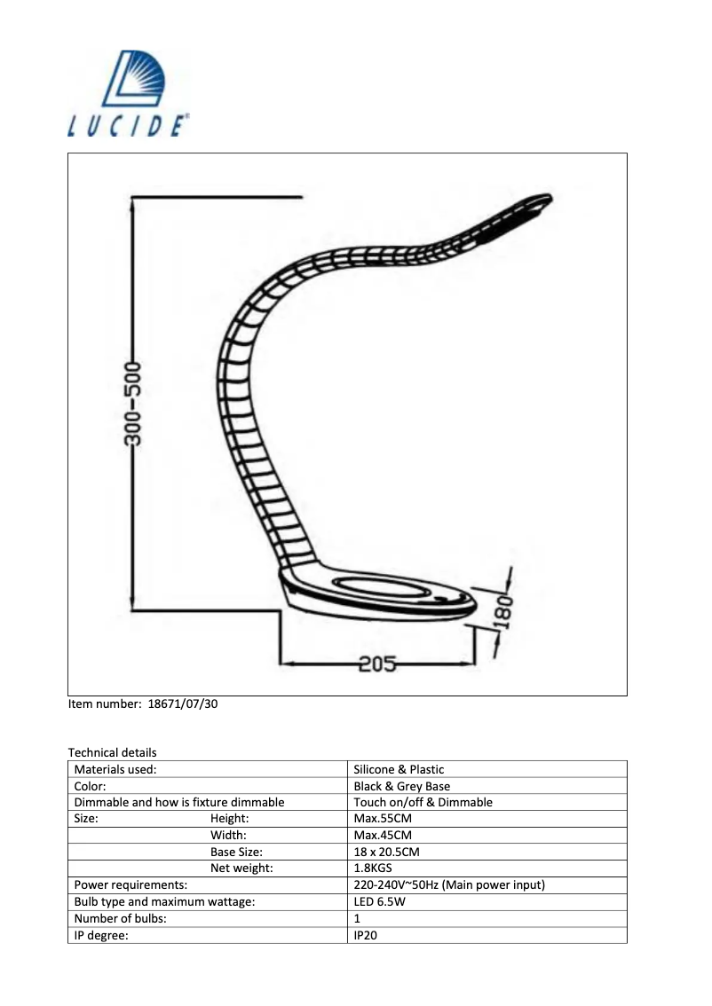 Page 1 de la notice Manuel utilisateur Lucide Zoft