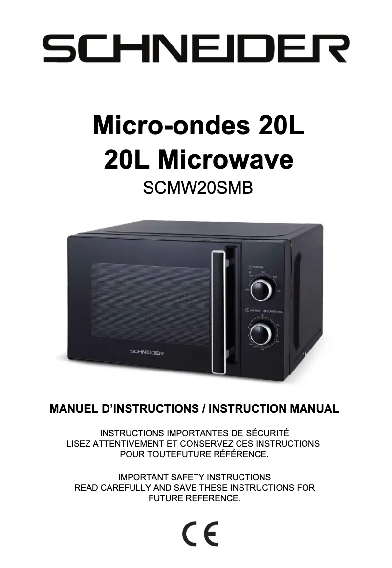 Page 1 de la notice Manuel utilisateur Schneider SCMW20SMB