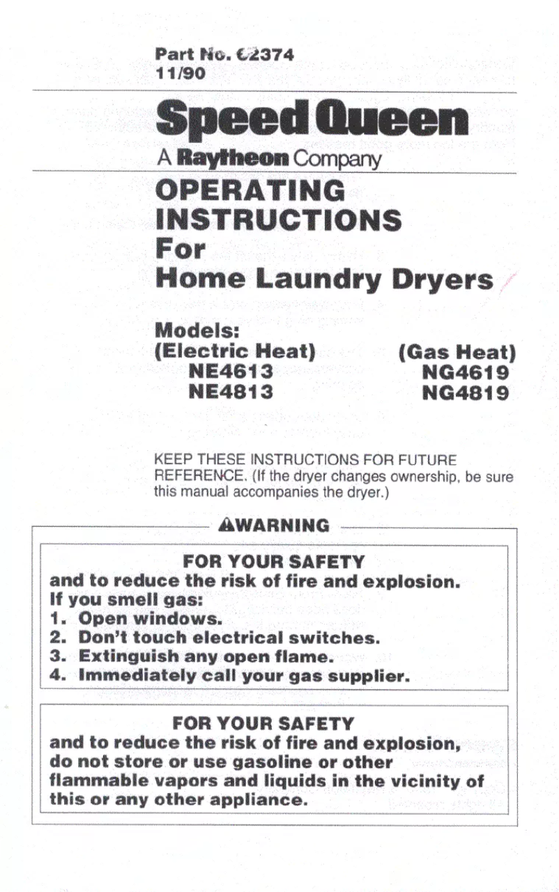 Image de la première page du manuel de l'appareil NG4819