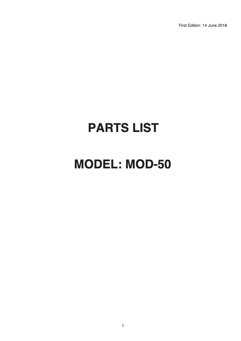 Page n°1 - Fiche technique Janome MOD-50