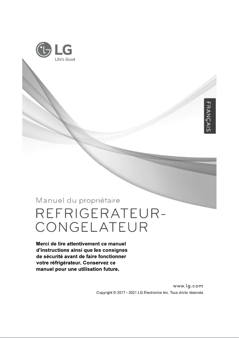 Page 1 de la notice Manuel utilisateur LG GN-H722HLHL