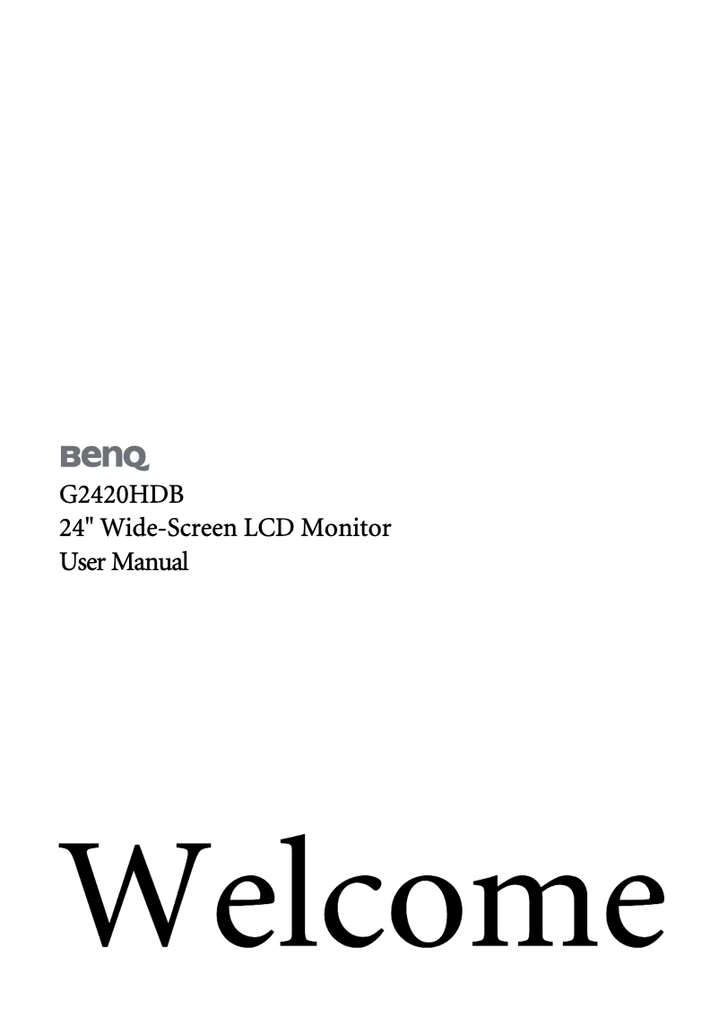 Image de la première page du manuel de l'appareil G2420HDB