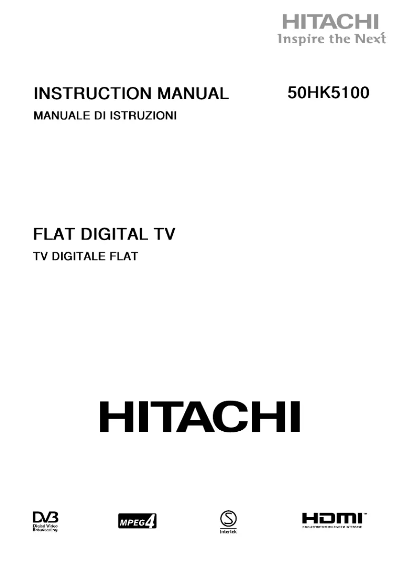 Page n°1 - Manuel utilisateur Hitachi 50HK5100