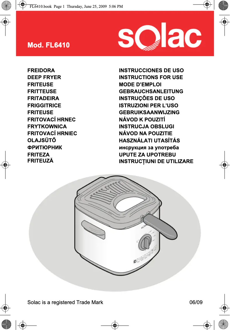 Page 1 de la notice Manuel utilisateur Solac Ideal 1000 FL6410