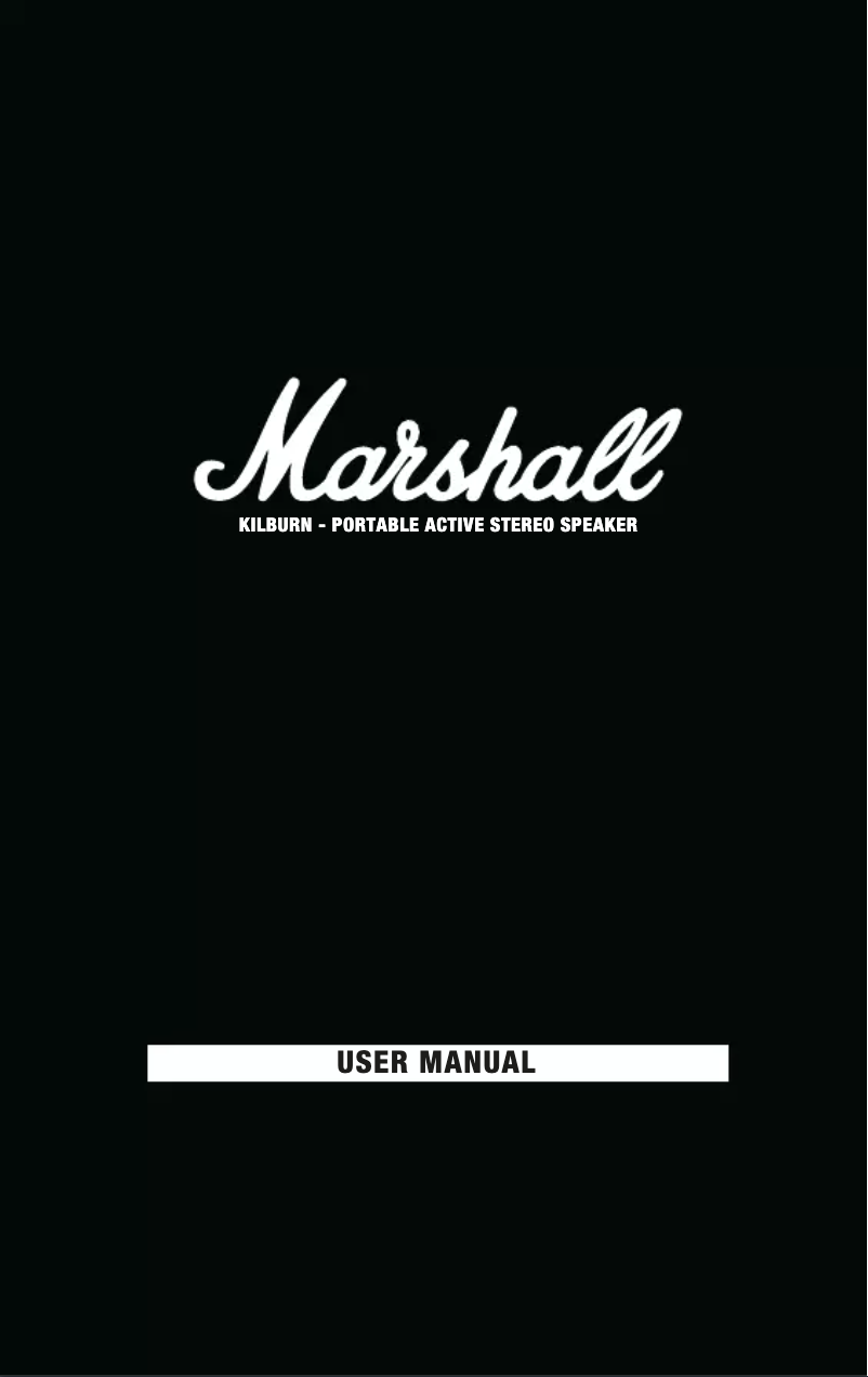 Page 1 de la notice Manuel utilisateur Marshall Kilburn