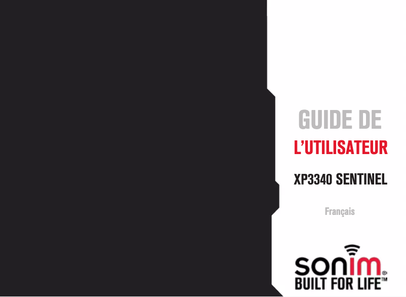 Image de la première page du manuel de l'appareil XP3340 Sentinel
