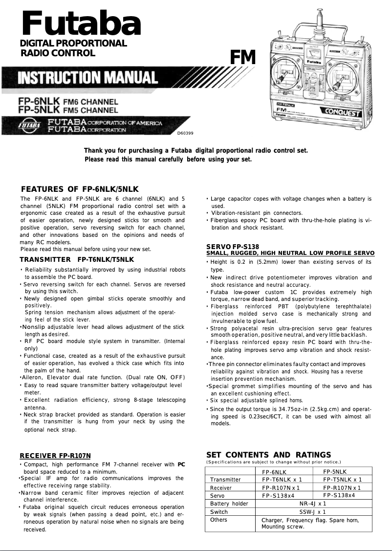 Image de la première page du manuel de l'appareil FP6NLK