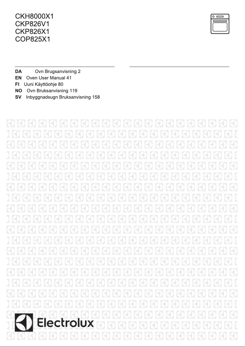 Page 1 de la notice Manuel utilisateur Electrolux COP825X1