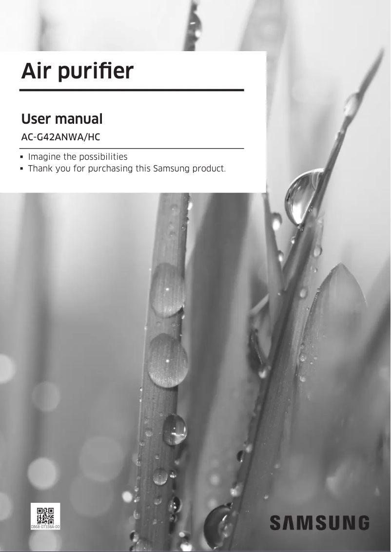 Page 1 de la notice Manuel utilisateur Samsung AC-G42ANWA