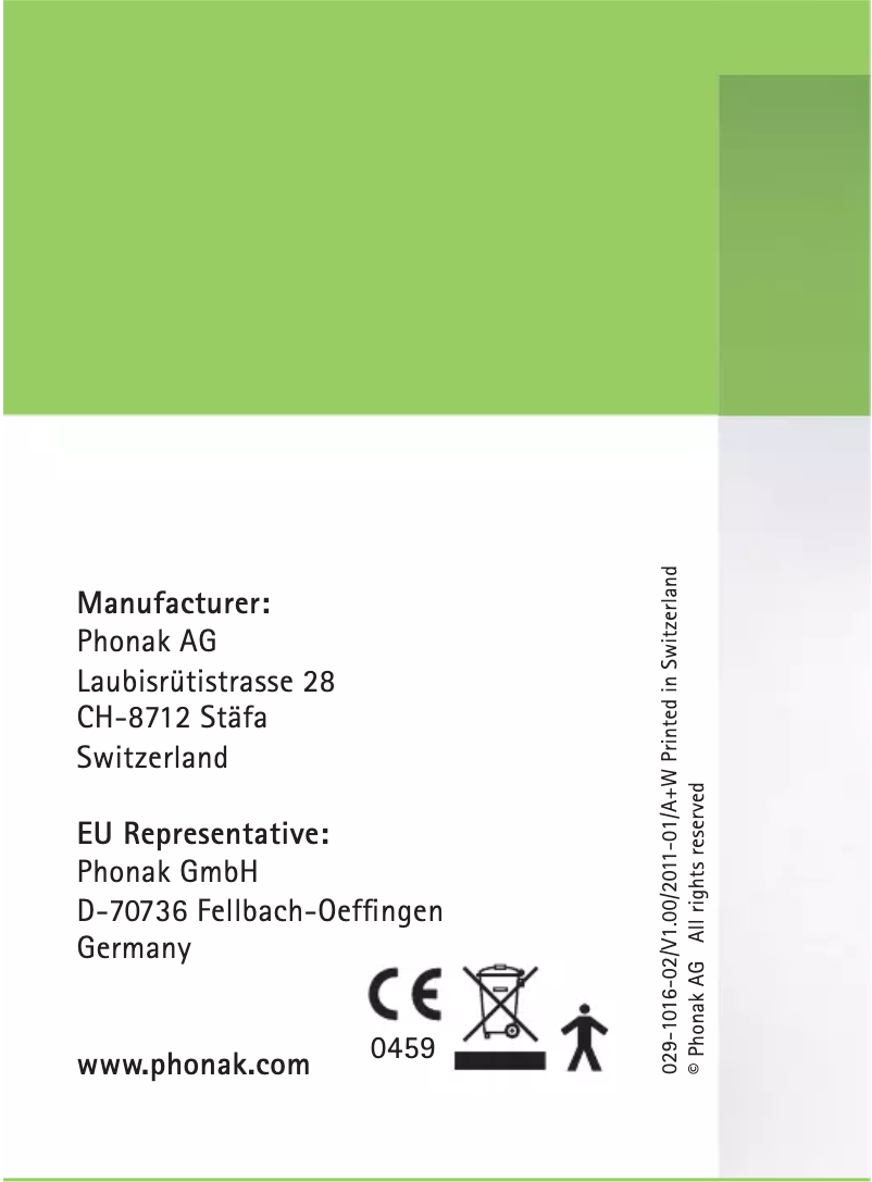 Page n°1 - Manuel utilisateur Phonak CROS