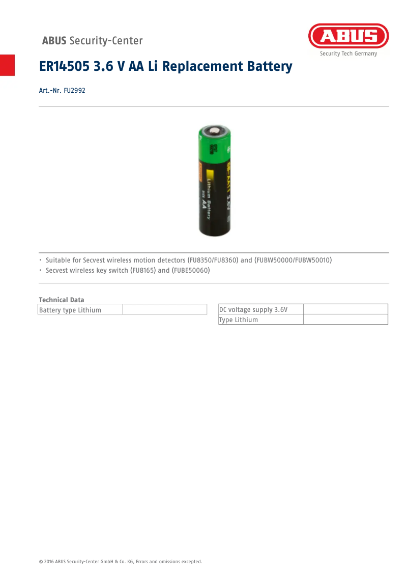 Image de la première page du manuel de l'appareil FU2992