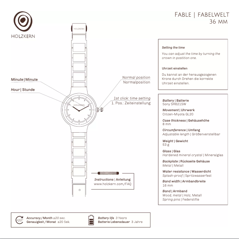 Page n°1 - Manuel utilisateur Holzkern Benu