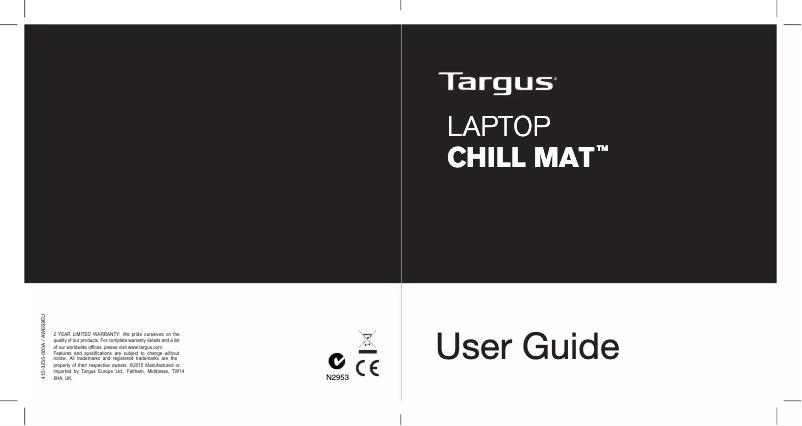 Page n°1 - Manuel utilisateur Targus AWE69EU