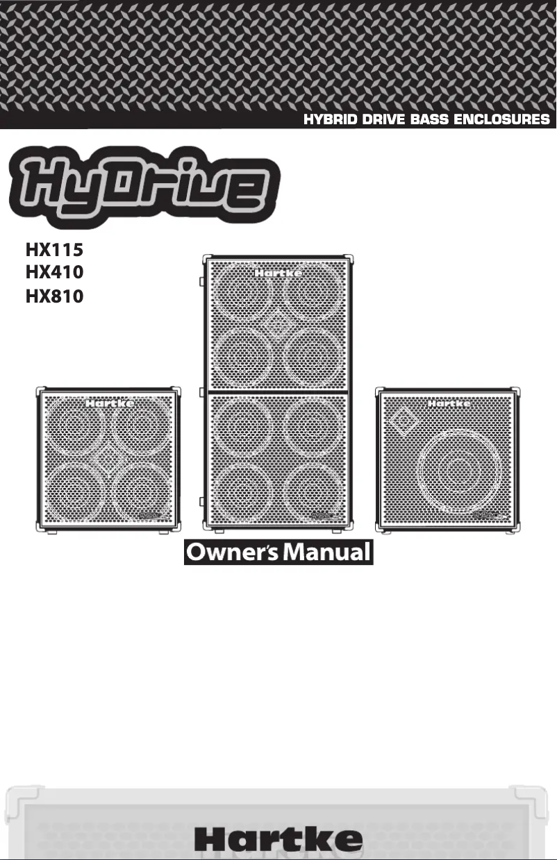 Page n°1 - Manuel utilisateur Hartke HyDrive HX115