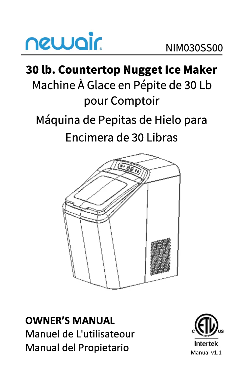 Page n°1 - Manuel utilisateur NewAir NIM026MS00