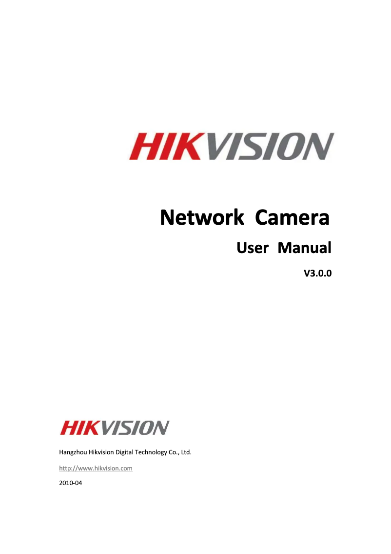 Página 1 del manual Manual de usuario Hikvision DS-2CD7133-E