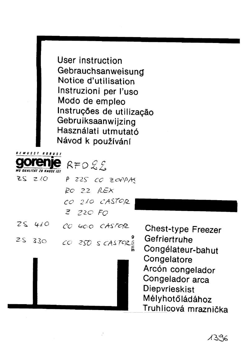 Page n°1 - Manuel utilisateur Castor CO 250
