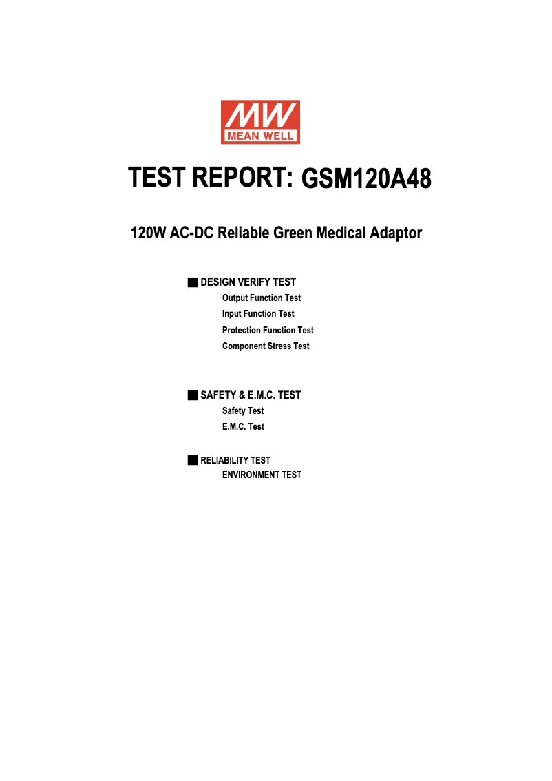 Page n°1 - Fiche technique Mean Well GSM120A48-R7B