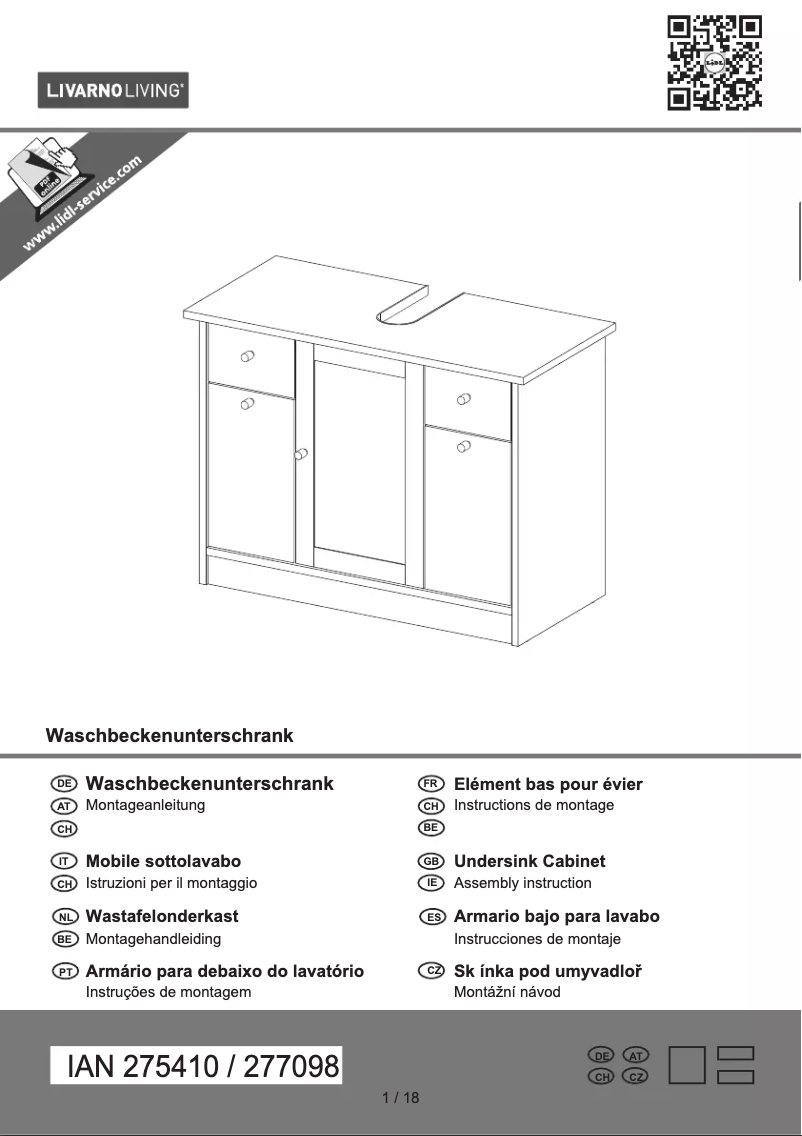 Page 1 de la notice Manuel utilisateur Livarno Lux IAN 277098