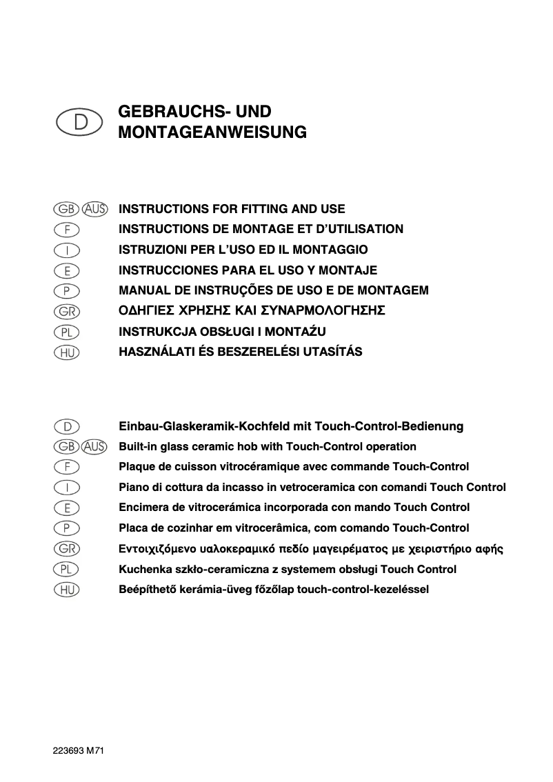 Image de la première page du manuel de l'appareil TR 90 DX