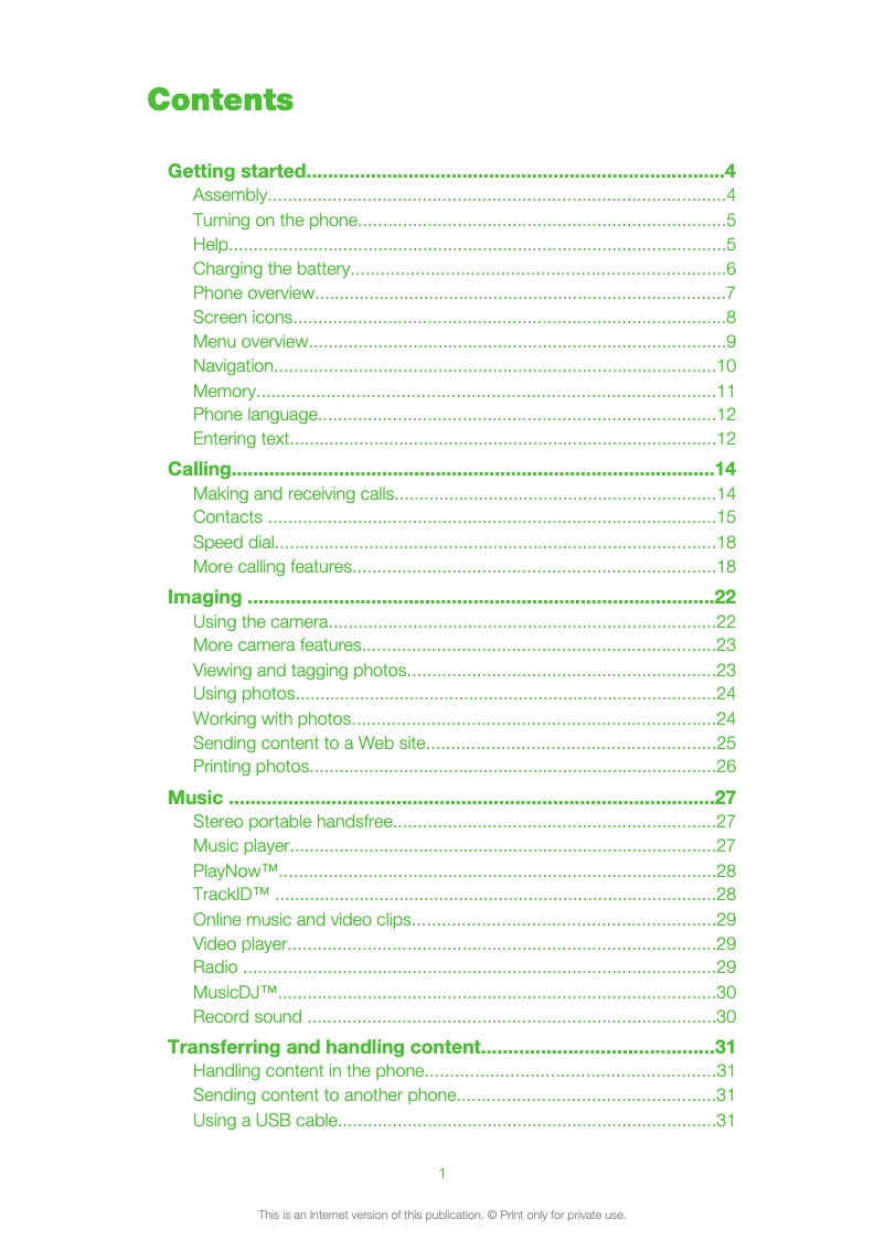 Page 1 de la notice Manuel utilisateur Sony Ericsson Jalou