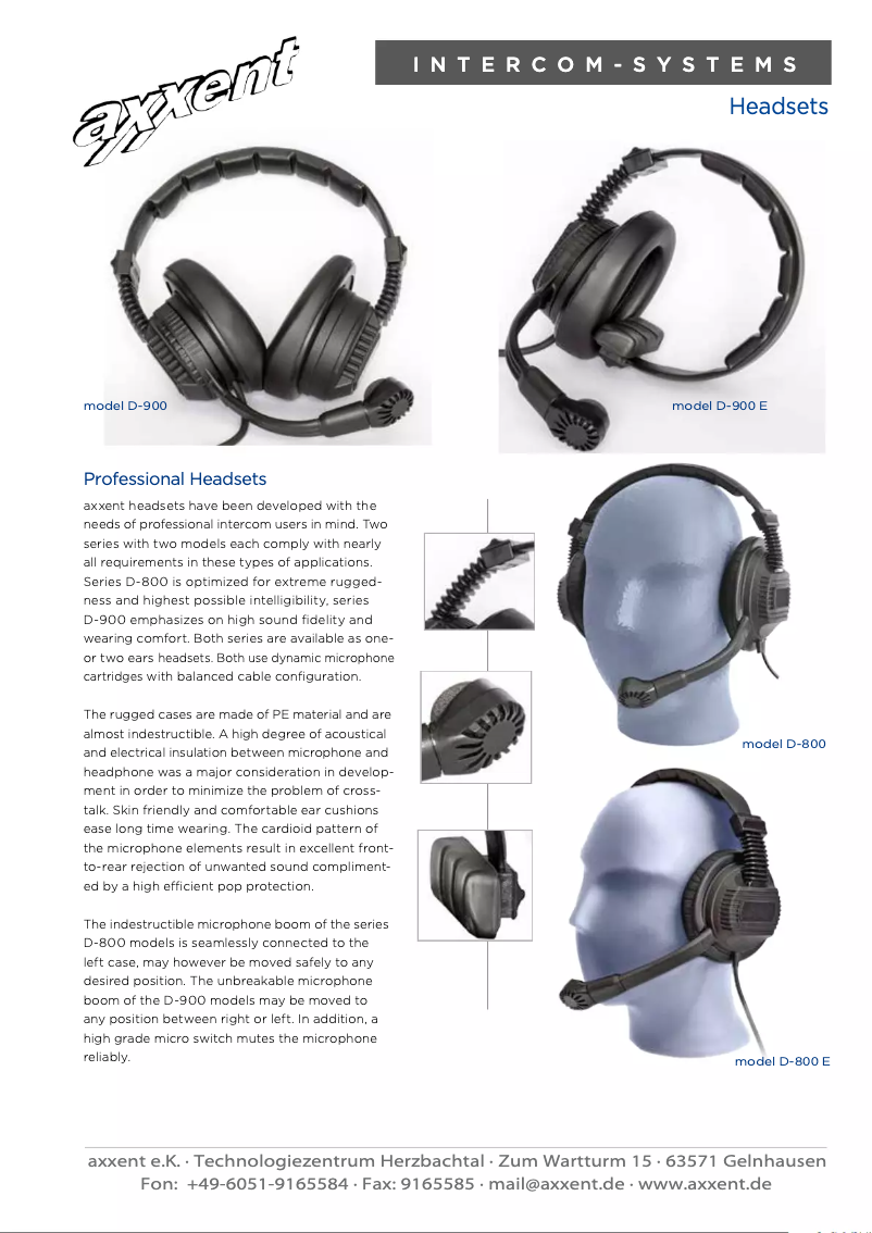 Página 1 del manual Manual de usuario Axxent D-800 E