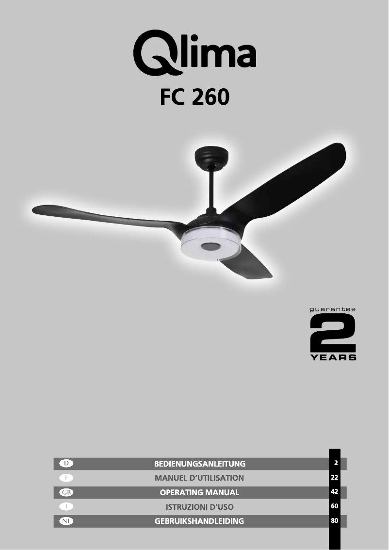 Image de la première page du manuel de l'appareil FC 260