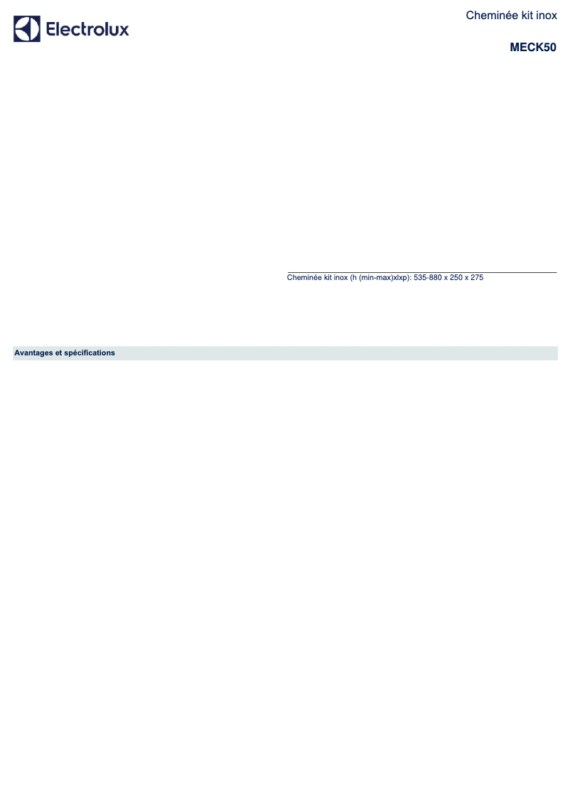 Image de la première page du manuel de l'appareil MECK50