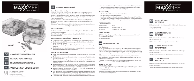 Image de la première page du manuel de l'appareil 04002