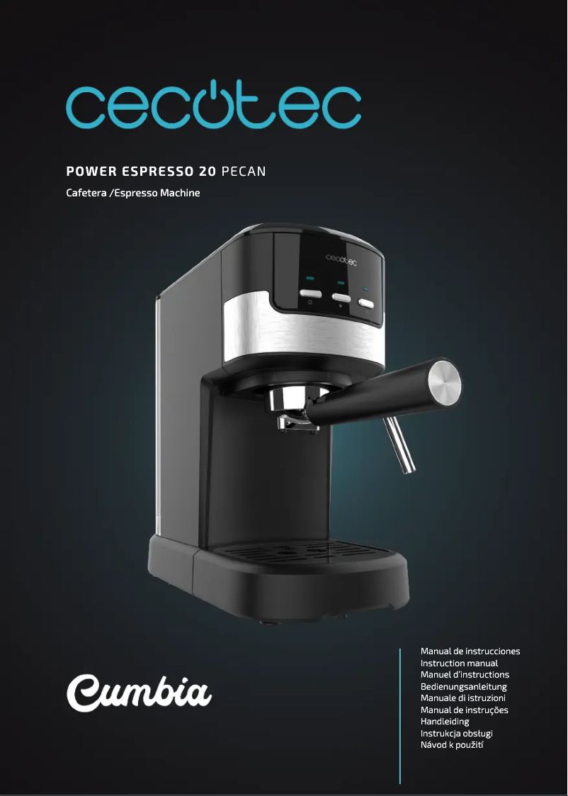 Página 1 del manual Manual de usuario Cecotec Power Espresso 20 Pecan