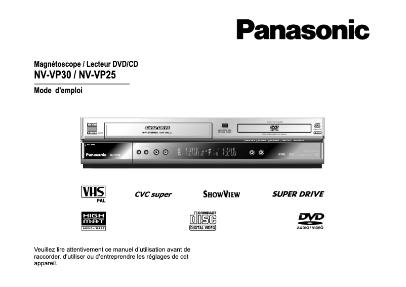 Página 1 del manual Manual de usuario Panasonic NV-VP30