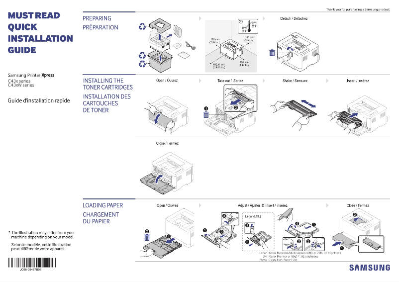 Page 1 de la notice Manuel utilisateur Samsung Xpress SL-C430