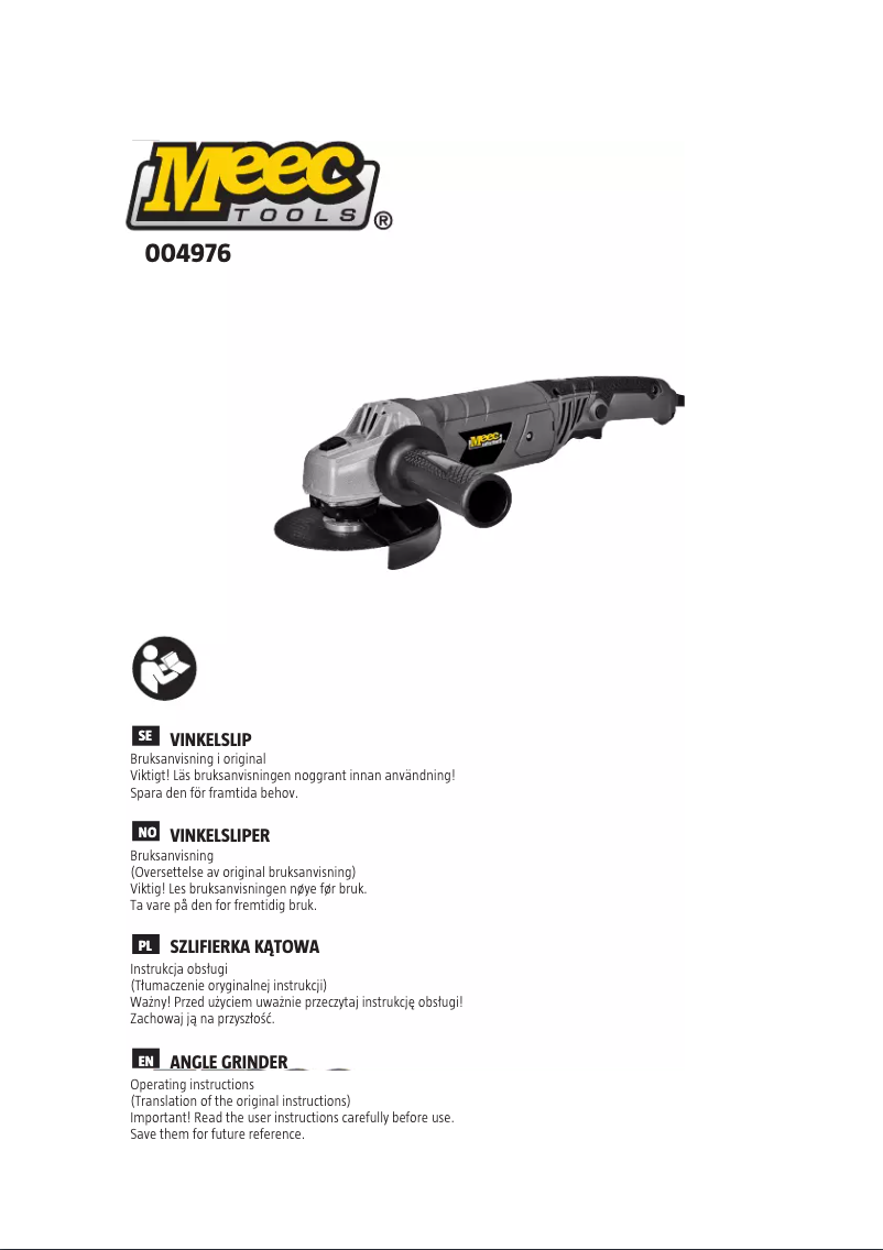 Page 1 de la notice Manuel utilisateur Meec Tools 004976