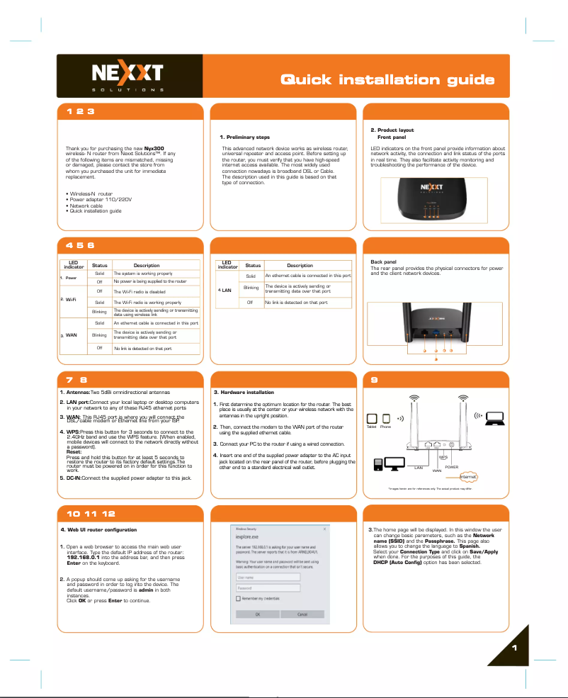 Page n°1 - Manuel utilisateur Nexxt Nyx300