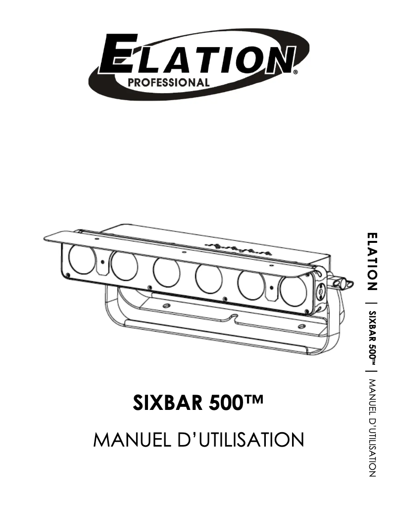 Image de la première page du manuel de l'appareil Sixbar 500