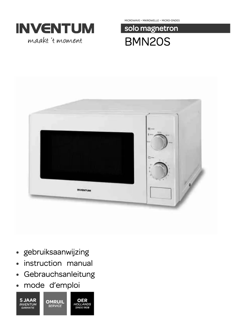 Image de la première page du manuel de l'appareil BMN20S