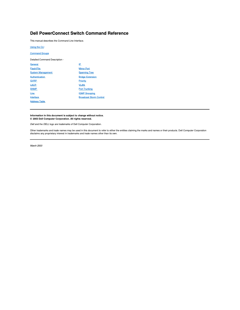 Image de la première page du manuel de l'appareil PowerConnect 5224