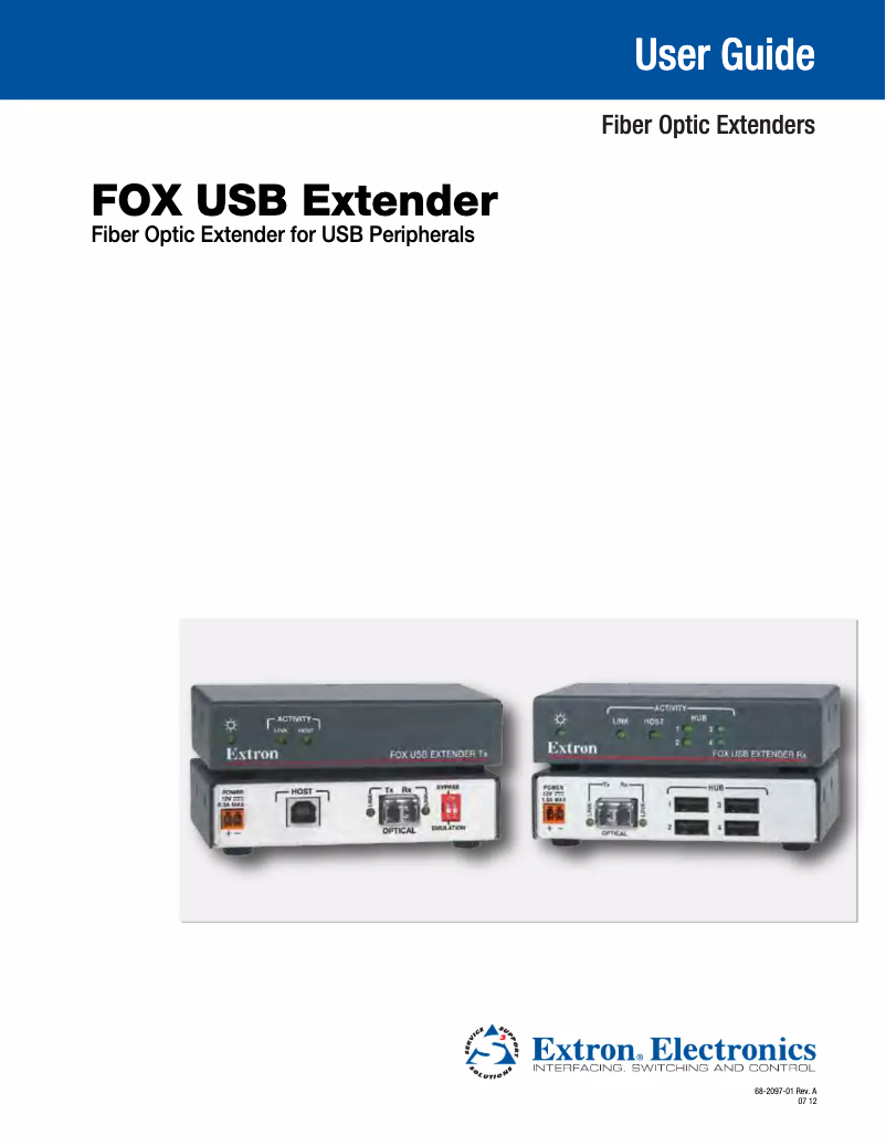 Image de la première page du manuel de l'appareil FOX USB