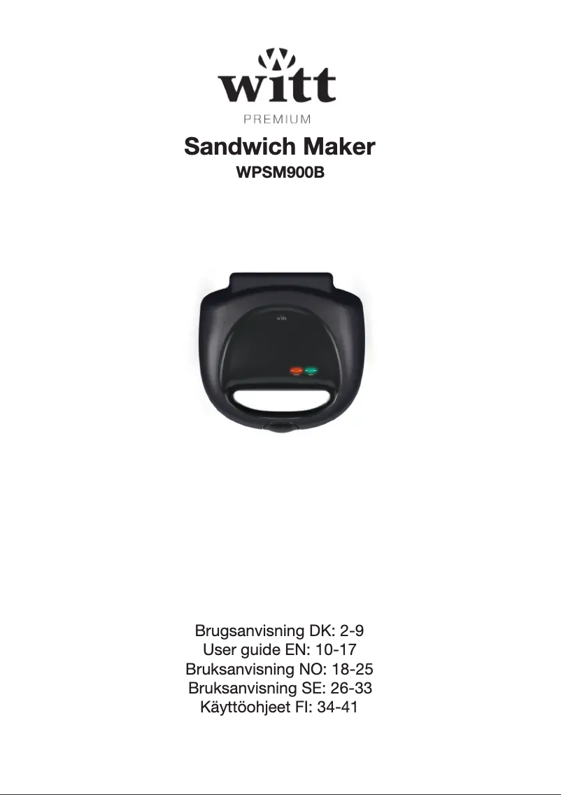 Page 1 de la notice Manuel utilisateur Witt WPSM900B