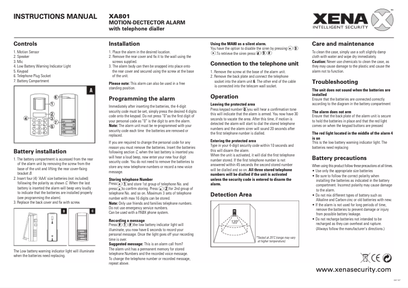 Página 1 del manual Manual de usuario Xena XA801
