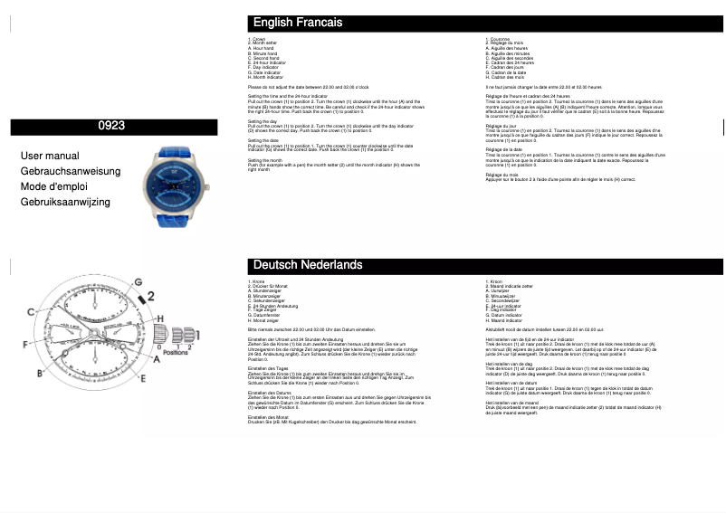 Page n°1 - Manuel utilisateur Davis 0923