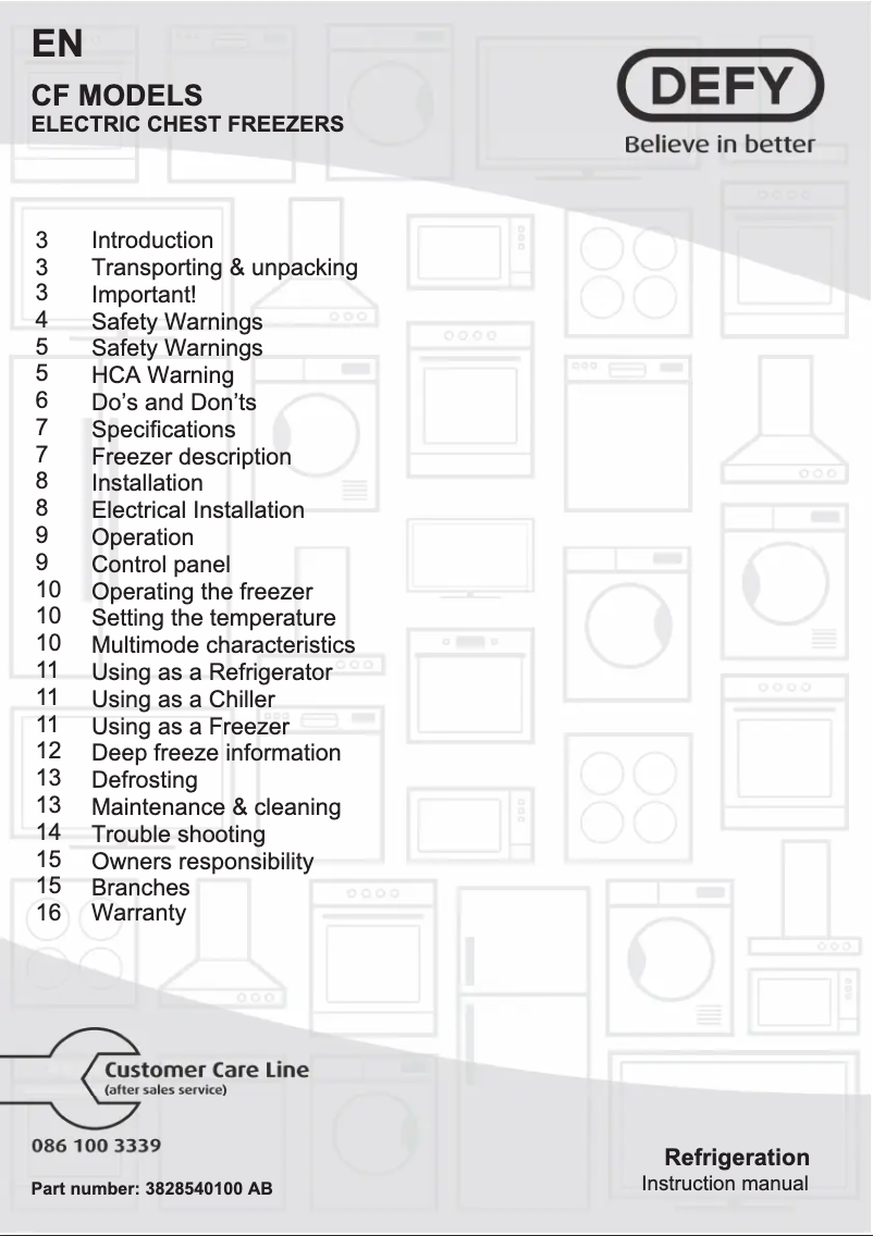 Page n°1 - Manuel utilisateur Defy DMF470