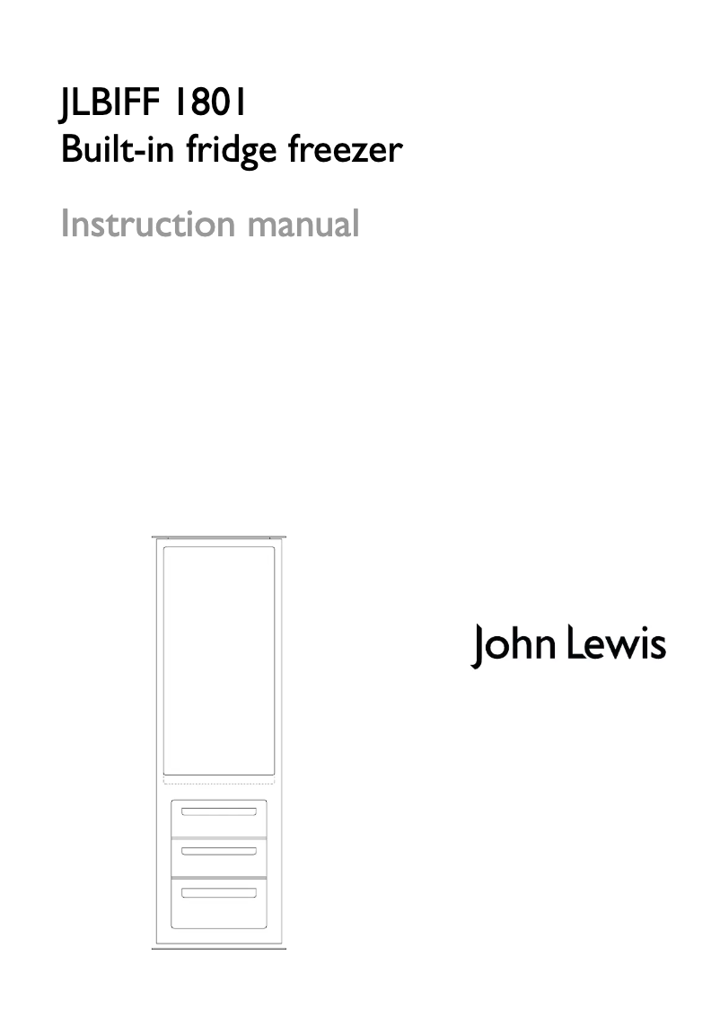 Page n°1 - Manuel utilisateur John Lewis JLBIFF 1801