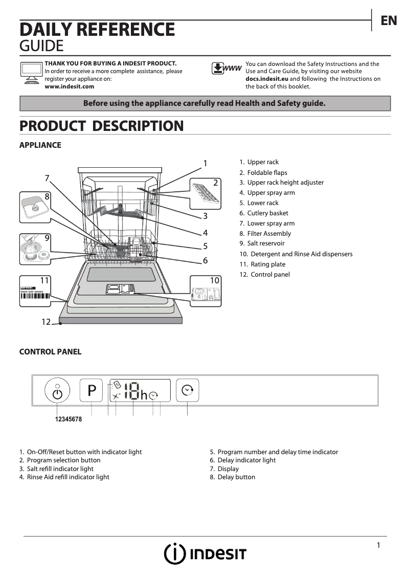 Image de la première page du manuel de l'appareil EDIFP 68B1 A EU